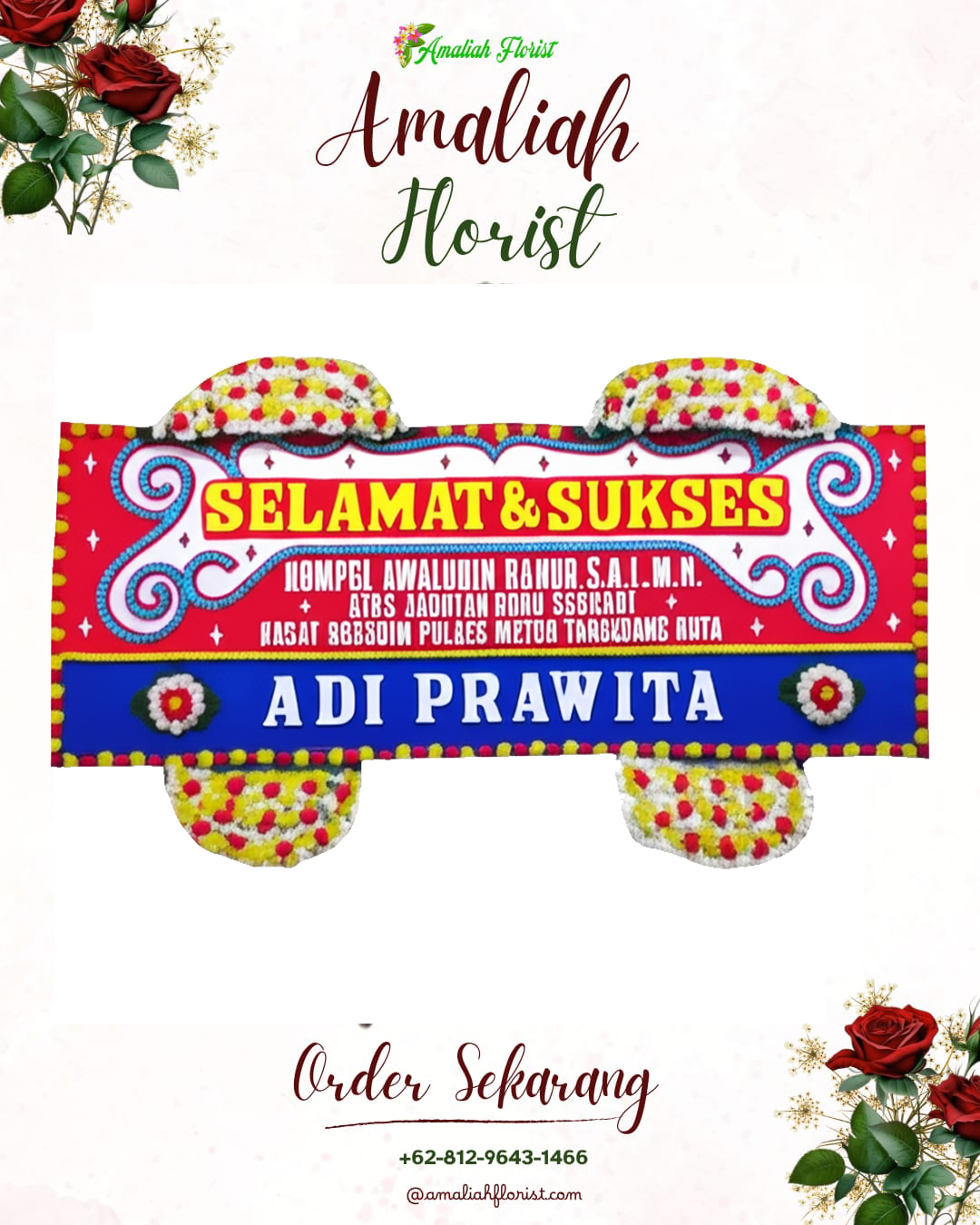 Papan Bunga Ucapan Selamat Tambak